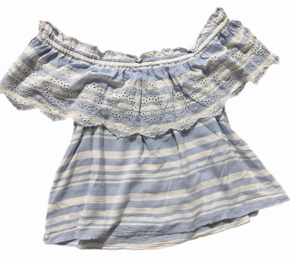American Eagle Outfitters Blouse Women's  Off-the-Shoulder Eyelet Blouse